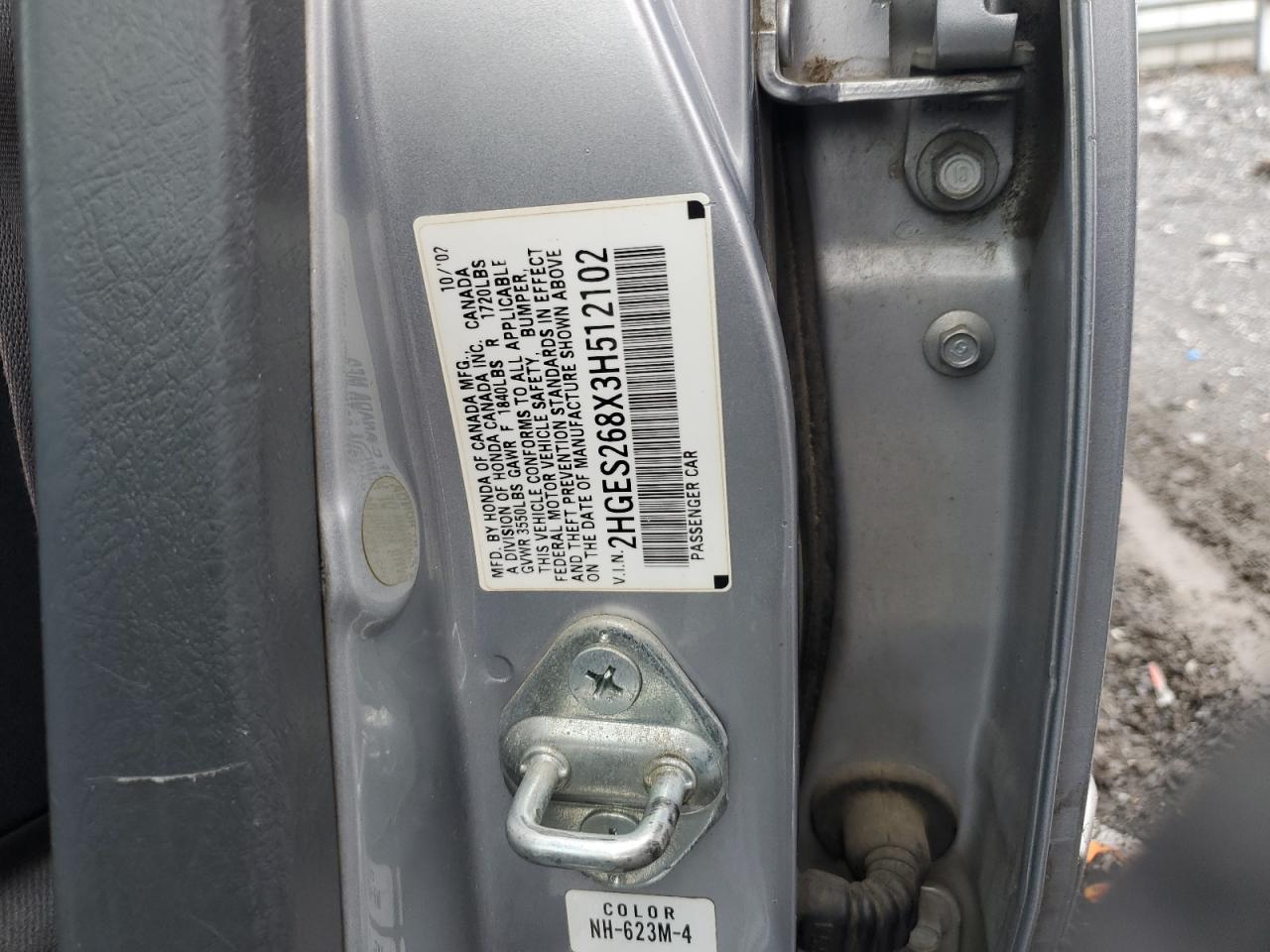 2HGES268X3H512102 2003 Honda Civic Ex