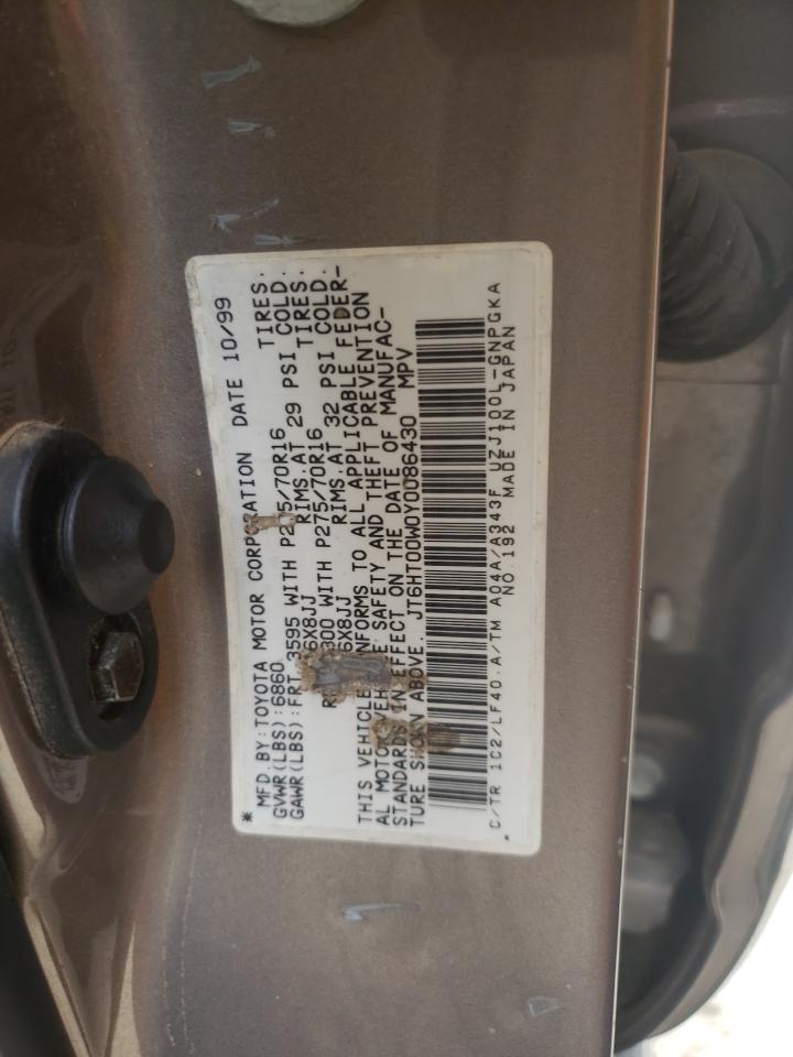 JT6HT00W0Y0086430 2000 Lexus Lx 470