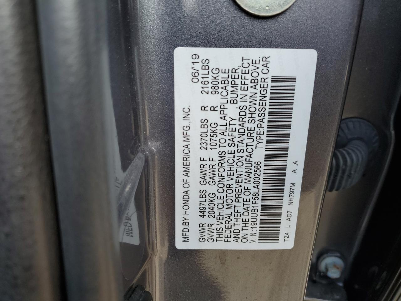 19UUB1F58LA002566 2020 Acura Tlx Technology