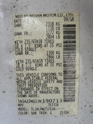 2018 Nissan Murano S VIN: 5N1AZ2MG1JN190713 Lot: 56529834