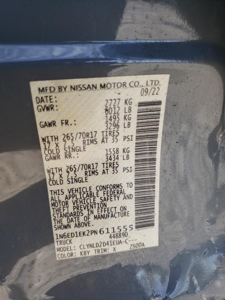 1N6ED1EK2PN611555 NISSAN FRONTIER 2023