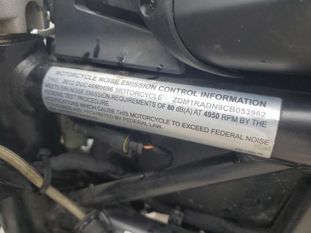 2012 DUCATI MONSTER 69 ZDM1RADN9CB053962