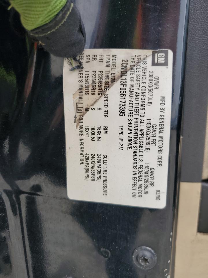 2CNDL13F056173395 2005 Chevrolet Equinox Ls