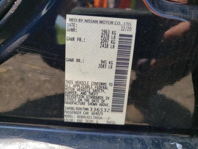 2021 Nissan Altima Sv VIN: 1N4BL4DV7MN336532 Lot: 54725274