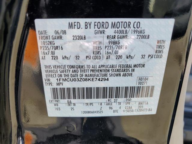 2008 Ford Escape Xlt VIN: 1FMCU03Z08KE74294 Lot: 53880024