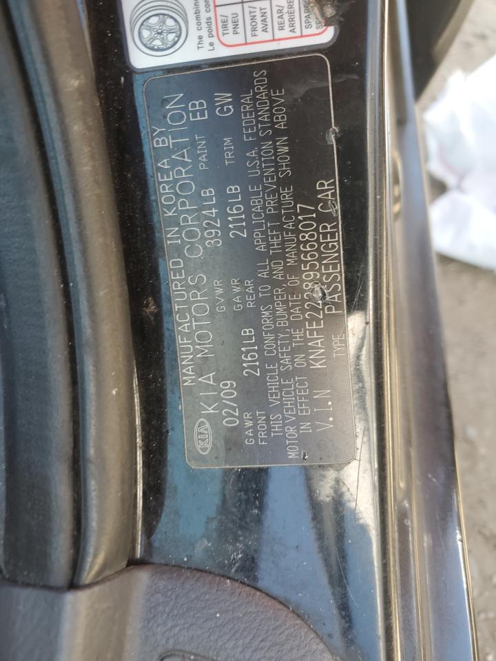 KNAFE222895668017 2009 Kia Spectra Ex