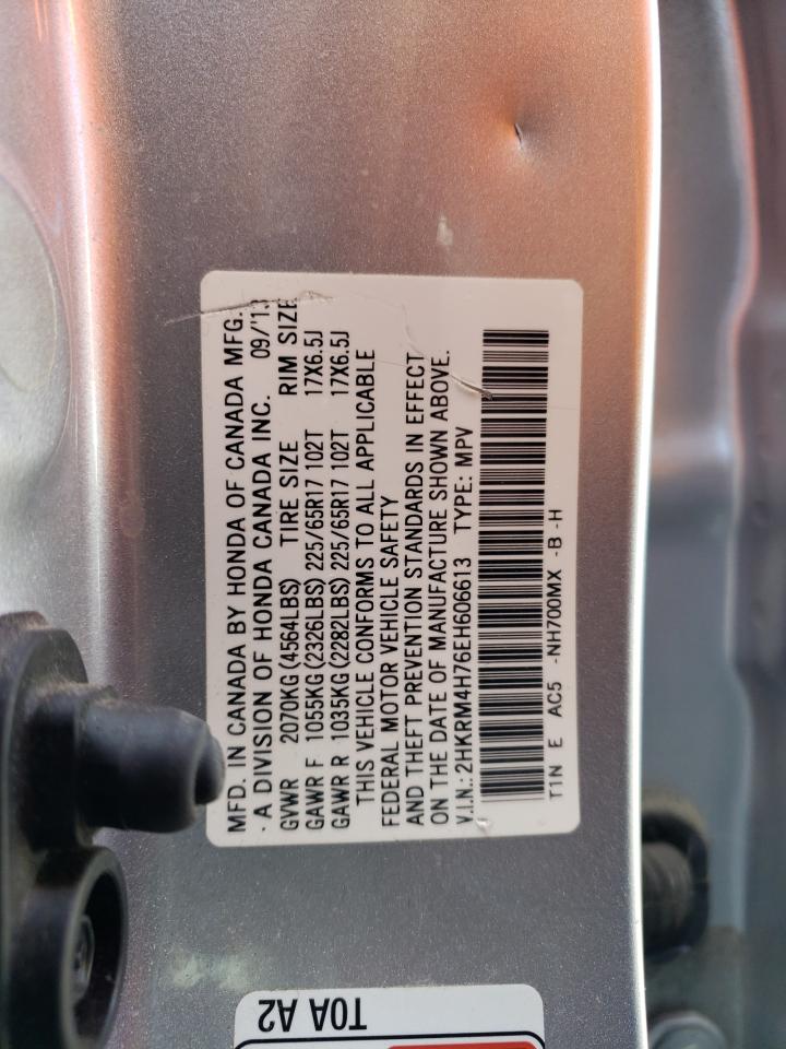 2HKRM4H76EH606613 2014 Honda Cr-V Exl