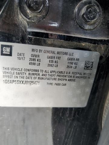 2018 Cadillac Cts VIN: 1G6AP5SXXJ0125471 Lot: 52762534