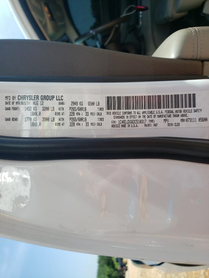 1C4RDJDG6DC510317 2013 Dodge Durango Crew