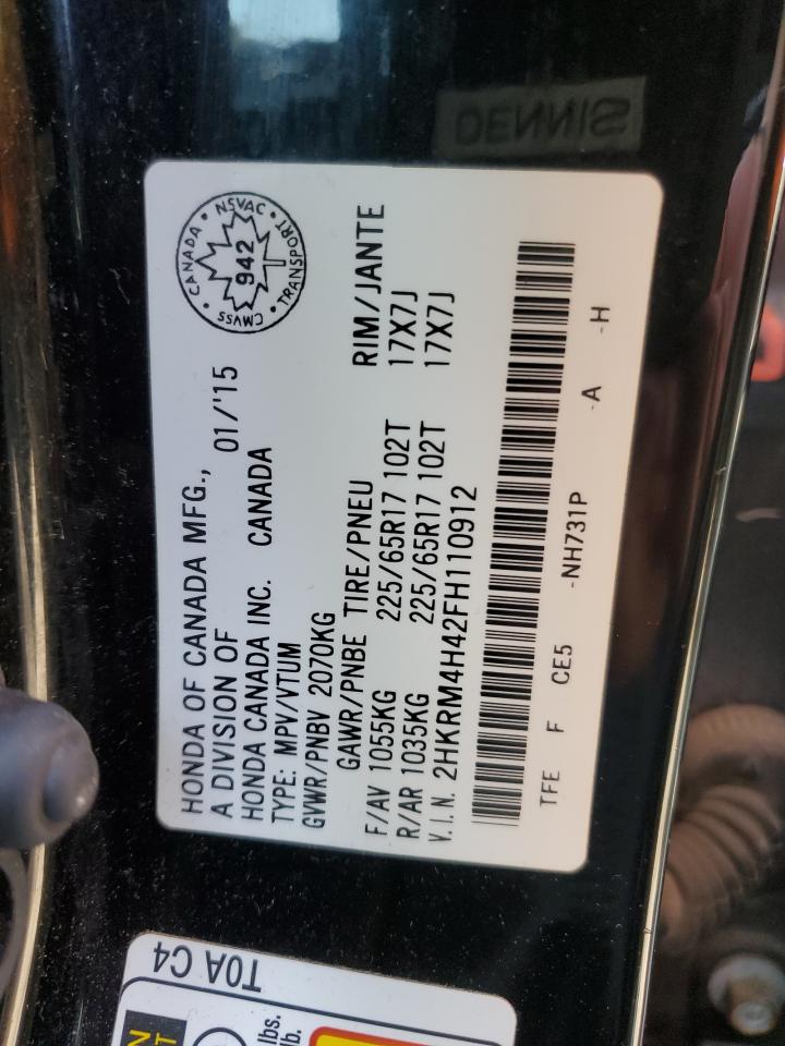 2HKRM4H42FH110912 2015 Honda Cr-V Se