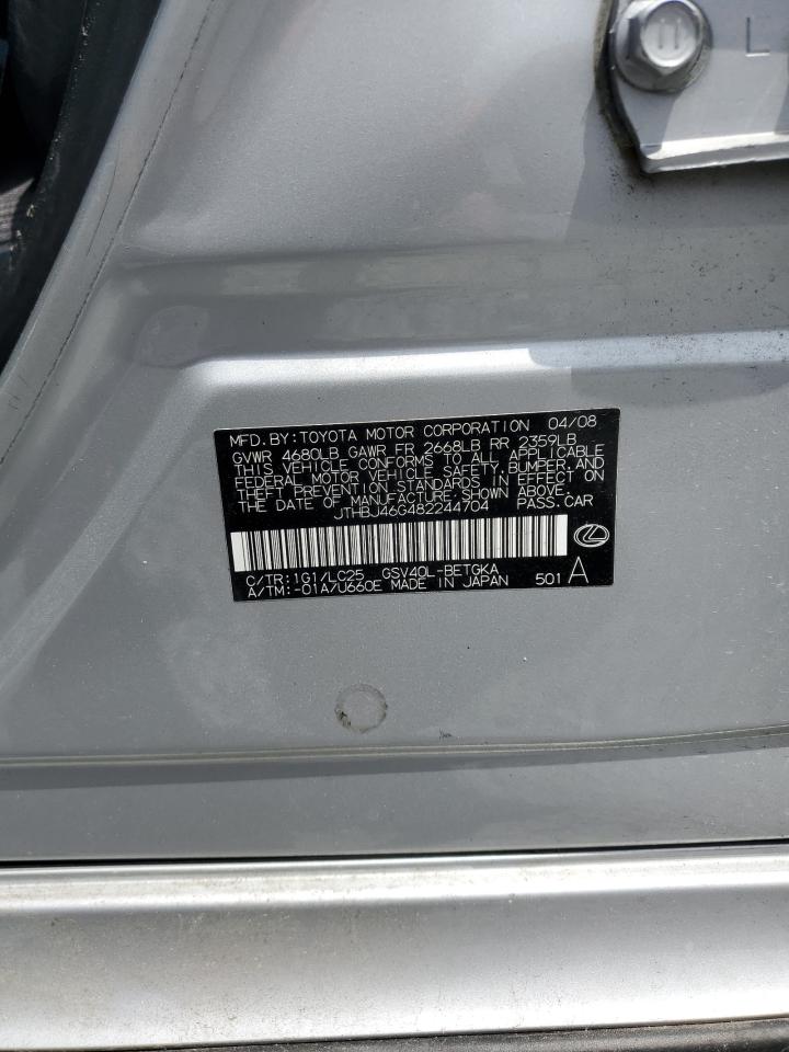 JTHBJ46G482244704 2008 Lexus Es 350