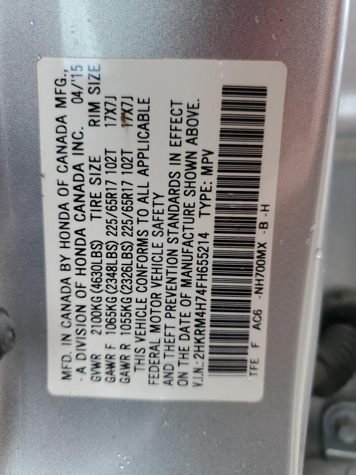 2HKRM4H74FH655214 2015 Honda Cr-V Exl