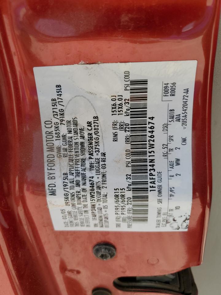 1FAFP34N15W264674 2005 Ford Focus Zx4