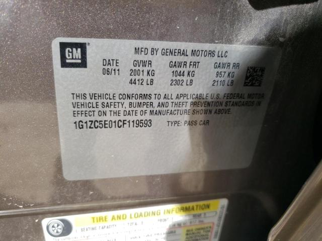 2012 Chevrolet Malibu 1Lt VIN: 1G1ZC5E01CF119593 Lot: 57000544