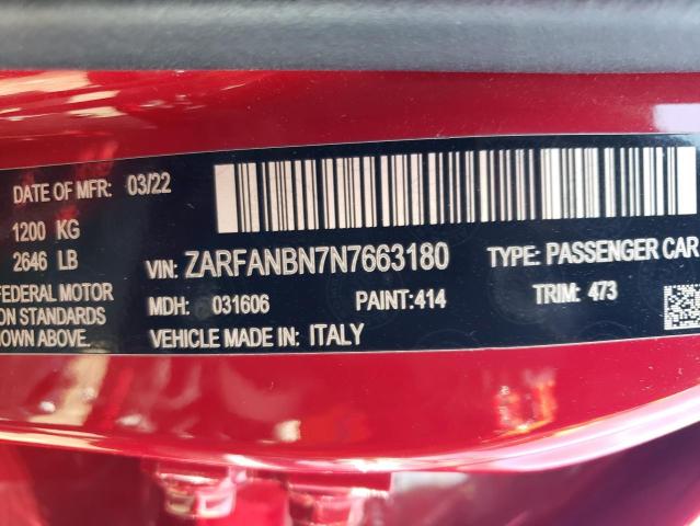 ZARFANBN7N7663180 Alfa Romeo Giulia Sup  13