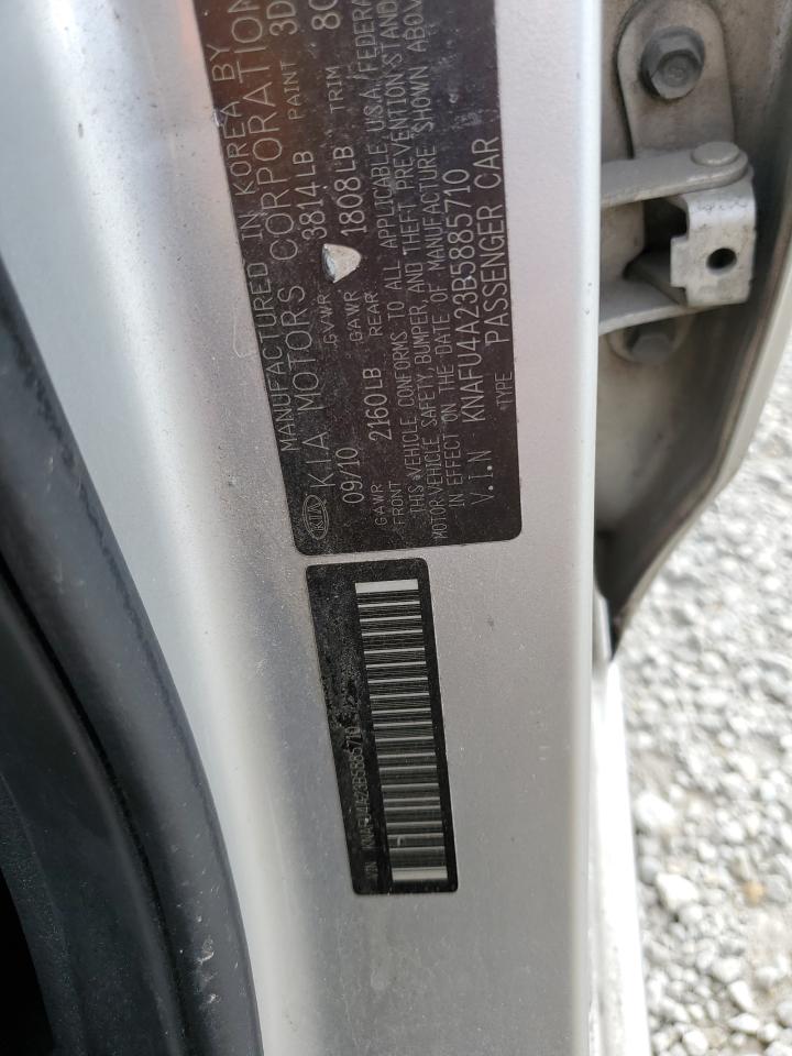 KNAFU4A23B5885710 2011 Kia Forte Ex