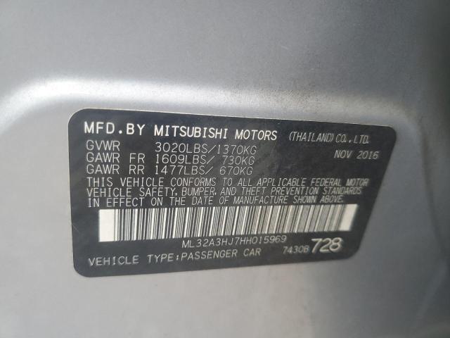 2017 Mitsubishi Mirage Es VIN: ML32A3HJ7HH015969 Lot: 55472034