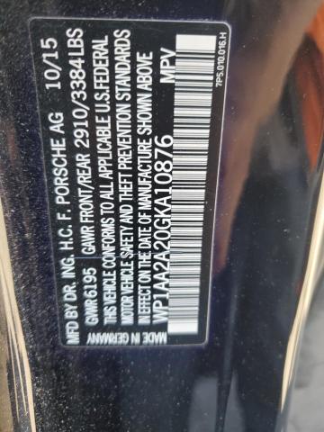 2016 Porsche Cayenne VIN: WP1AA2A20GKA10876 Lot: 56086604