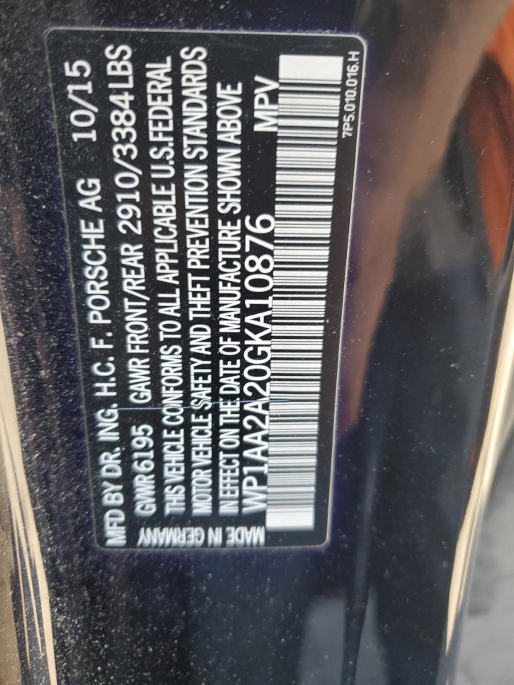 WP1AA2A20GKA10876 2016 Porsche Cayenne