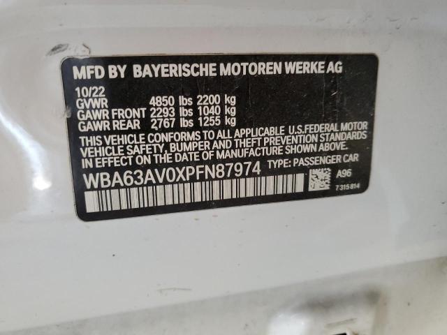 VIN WBA63AV0XPFN87974 2023 BMW 4 Series, 430I Gran ... no.12