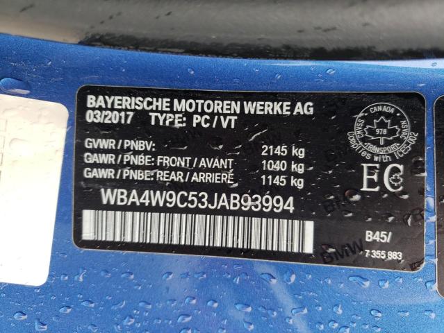 2018 BMW 440Xi VIN: WBA4W9C53JAB93994 Lot: 54963094