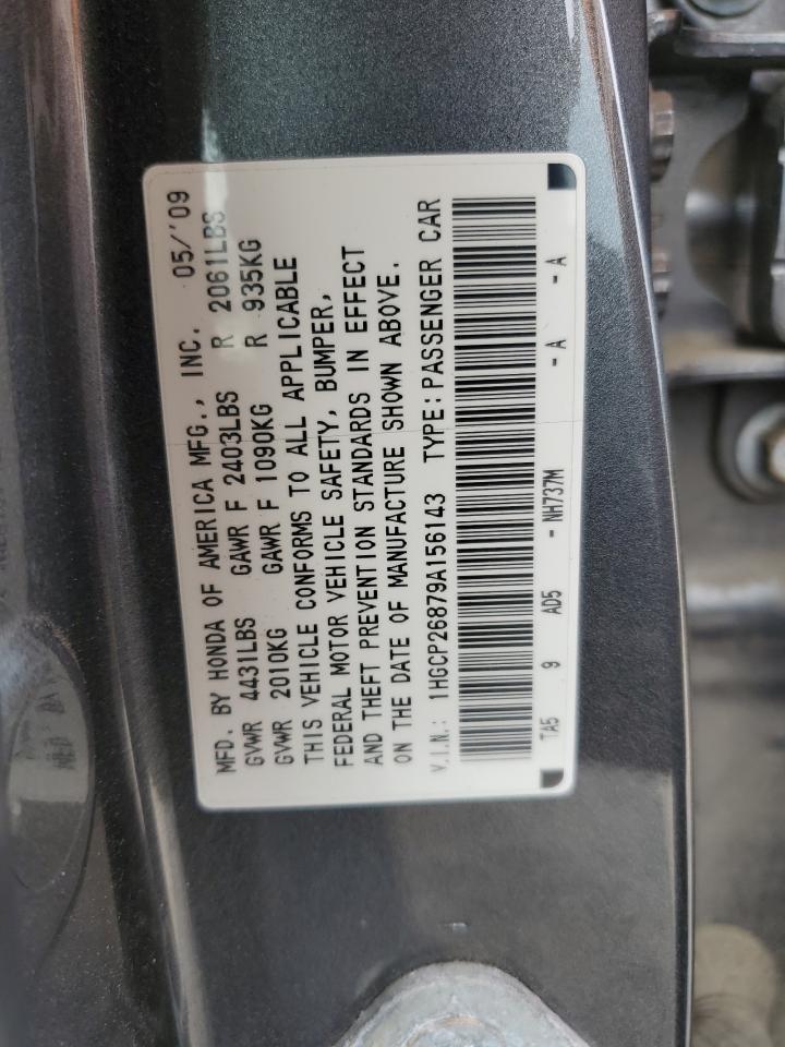 1HGCP26879A156143 2009 Honda Accord Exl