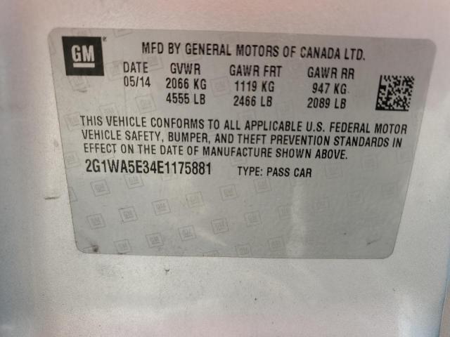 2014 Chevrolet Impala Limited Ls VIN: 2G1WA5E34E1175881 Lot: 55150394