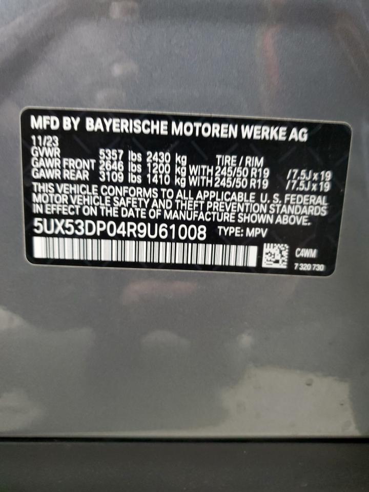 5UX53DP04R9U61008 2024 BMW X3 xDrive30I