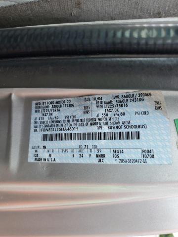 2005 Ford Econoline E350 Super Duty Wagon VIN: 1FBNE31L15HA46015 Lot: 54794314