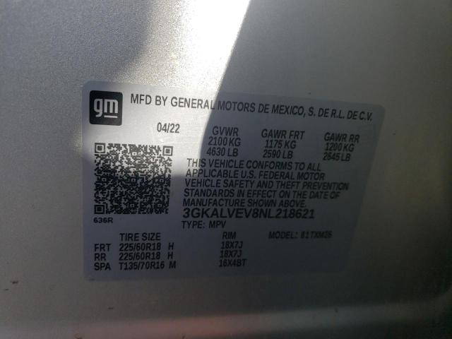 2022 GMC Terrain Slt VIN: 3GKALVEV8NL218621 Lot: 56287124