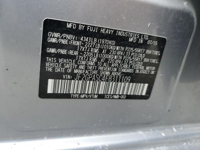 2015 Subaru Xv Crosstrek Sport Limited VIN: JF2GPASC4F8311109 Lot: 54020884