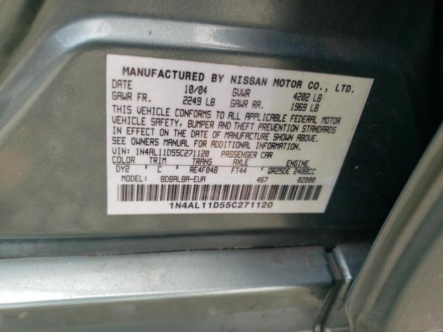 2005 Nissan Altima S VIN: 1N4AL11D55C271120 Lot: 54126894