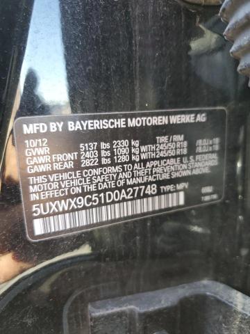 VIN 5UXWX9C51D0A27748 2013 BMW X3, Xdrive28I no.12