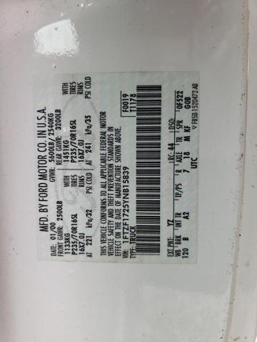 2000 Ford F150 VIN: 1FTZF1725YNB15839 Lot: 55466194