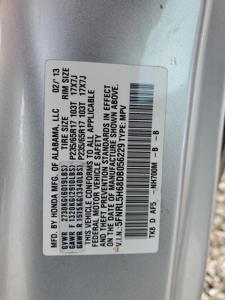 5FNRL5H68DB056229 2013 Honda Odyssey Exl