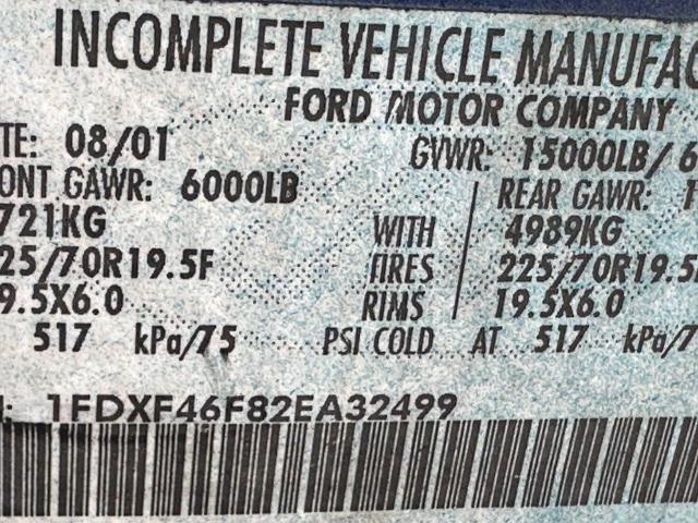 2002 Ford F450 Super Duty VIN: 1FDXF46F82EA32499 Lot: 56668664