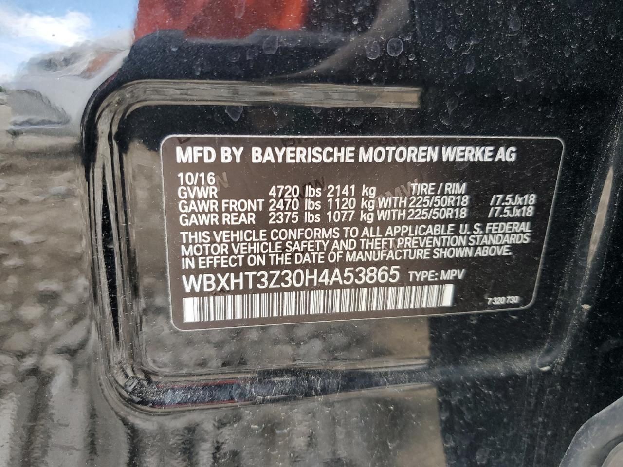 WBXHT3Z30H4A53865 2017 BMW X1 xDrive28I