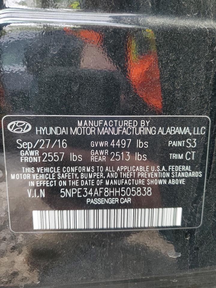 5NPE34AF8HH505838 2017 Hyundai Sonata Sport