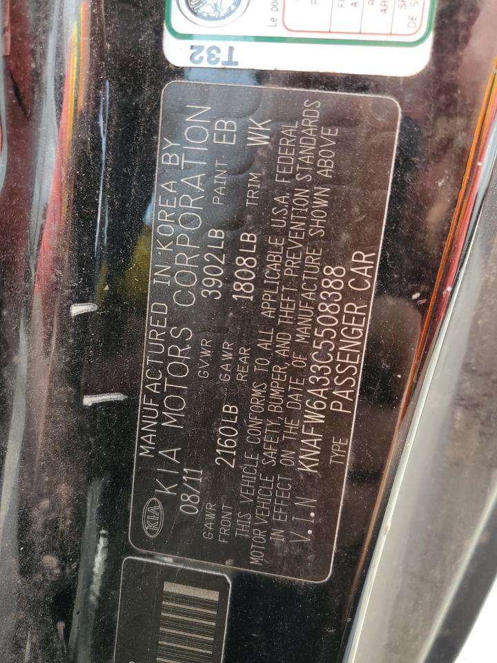 KNAFW6A33C5508388 2012 Kia Forte Sx