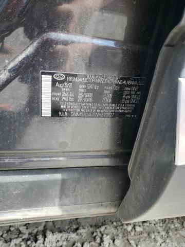 2022 Hyundai Santa Fe Sel VIN: 5NMS2DAJ7NH390927 Lot: 54020734