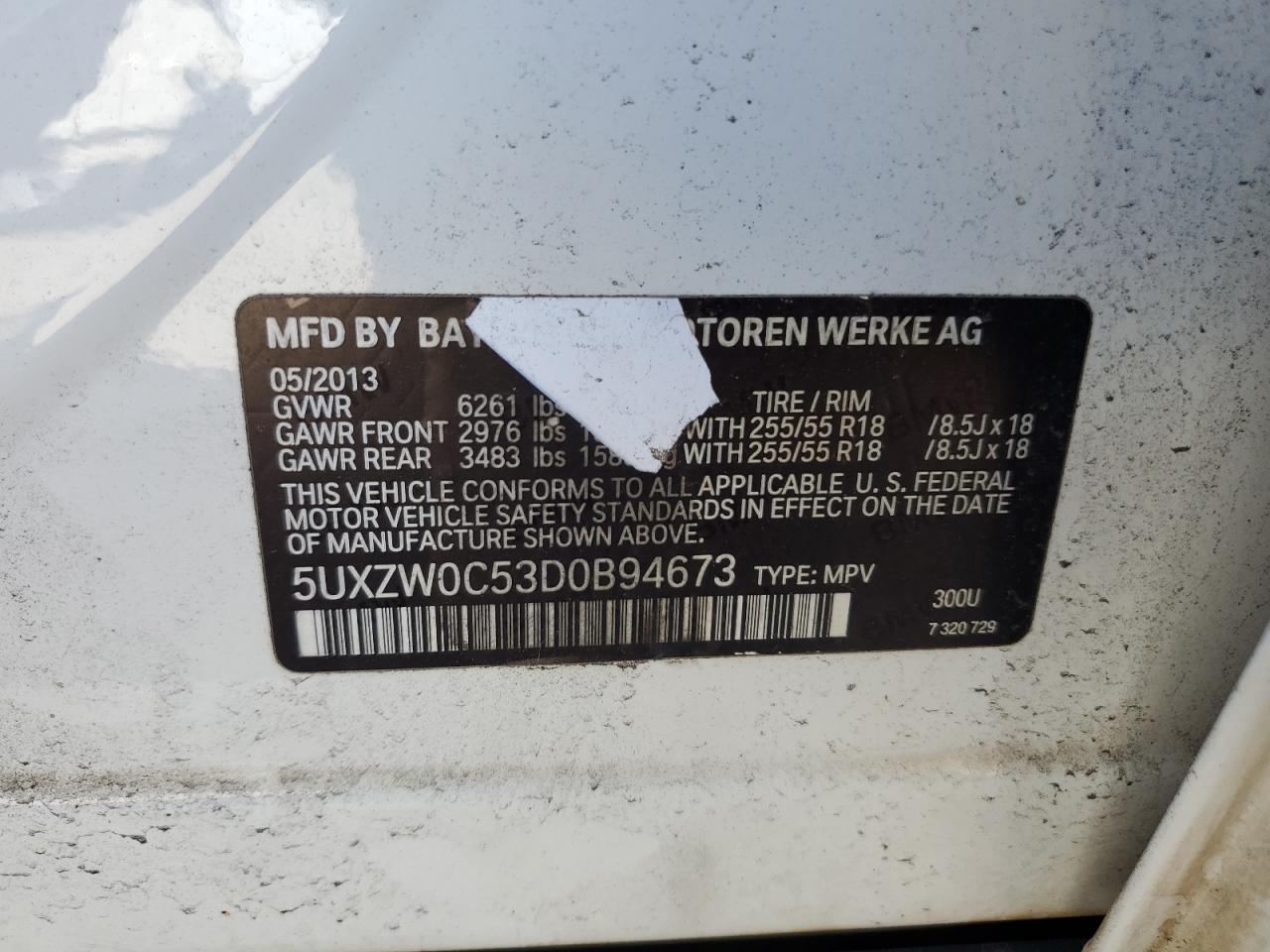 5UXZW0C53D0B94673 2013 BMW X5 xDrive35D