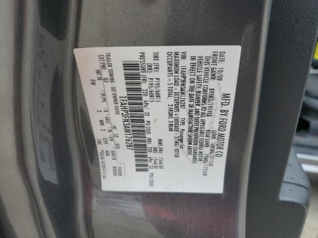 2010 Ford Focus Se VIN: 1FAHP3FN3AW176287 Lot: 57136474