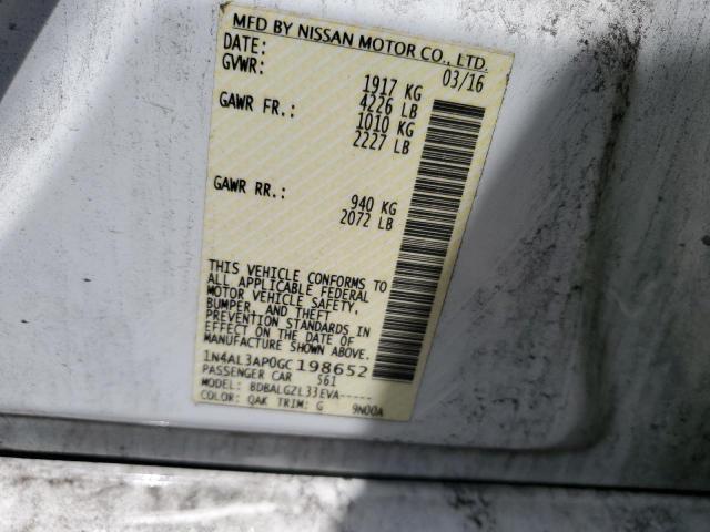 2016 NISSAN ALTIMA 2.5 - 1N4AL3AP0GC198652