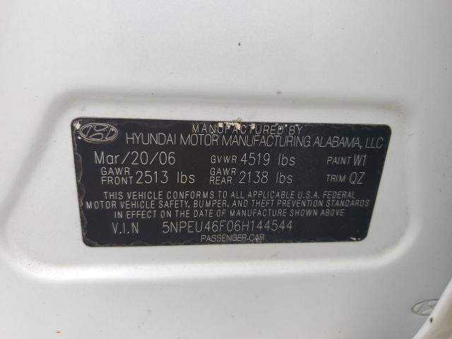 2006 Hyundai Sonata Gls VIN: 5NPEU46F06H144544 Lot: 54277334