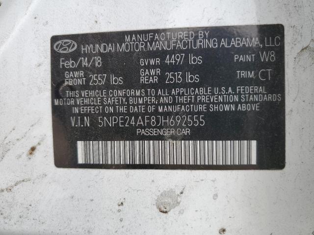 2018 Hyundai Sonata Se VIN: 5NPE24AF8JH692555 Lot: 56689684