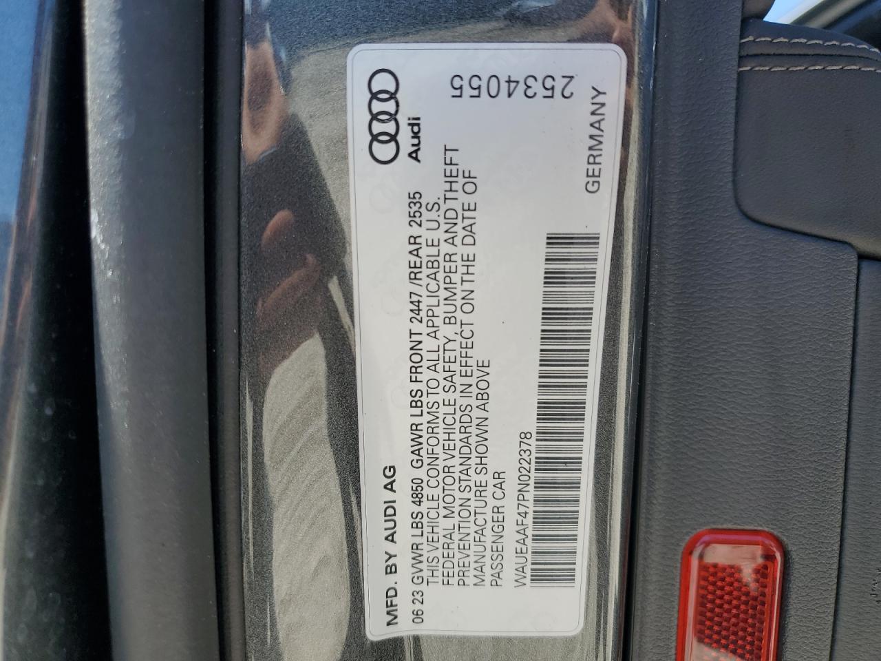 WAUEAAF47PN022378 2023 Audi A4 Premium Plus 45