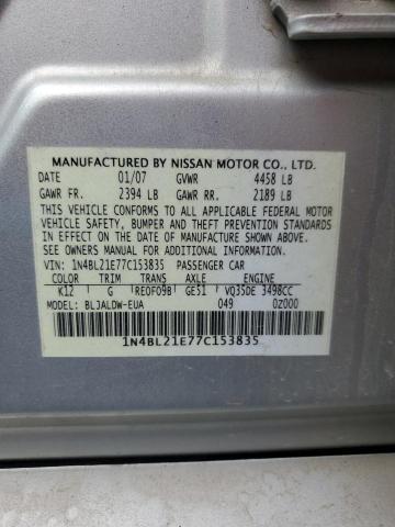 2007 Nissan Altima 3.5Se VIN: 1N4BL21E77C153835 Lot: 53447264