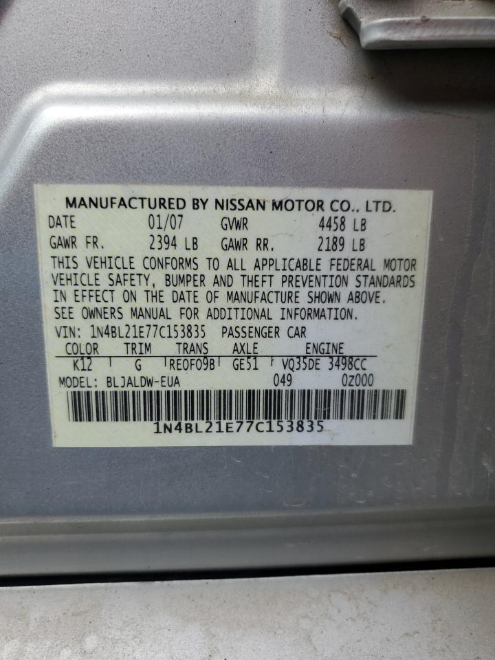 1N4BL21E77C153835 2007 Nissan Altima 3.5Se