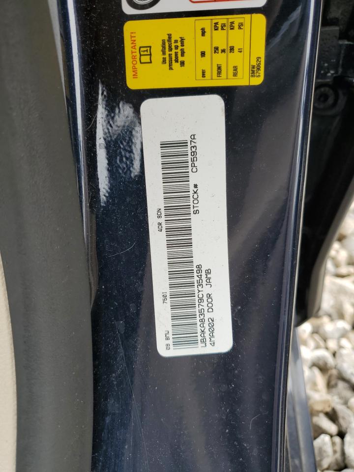 WBAKA83579CY35498 2009 BMW 750 I