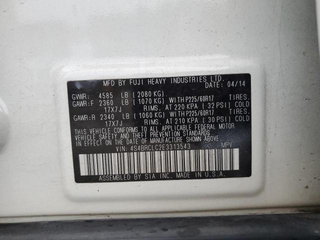 2014 Subaru Outback 2.5I Limited VIN: 4S4BRCLC2E3313543 Lot: 57135314